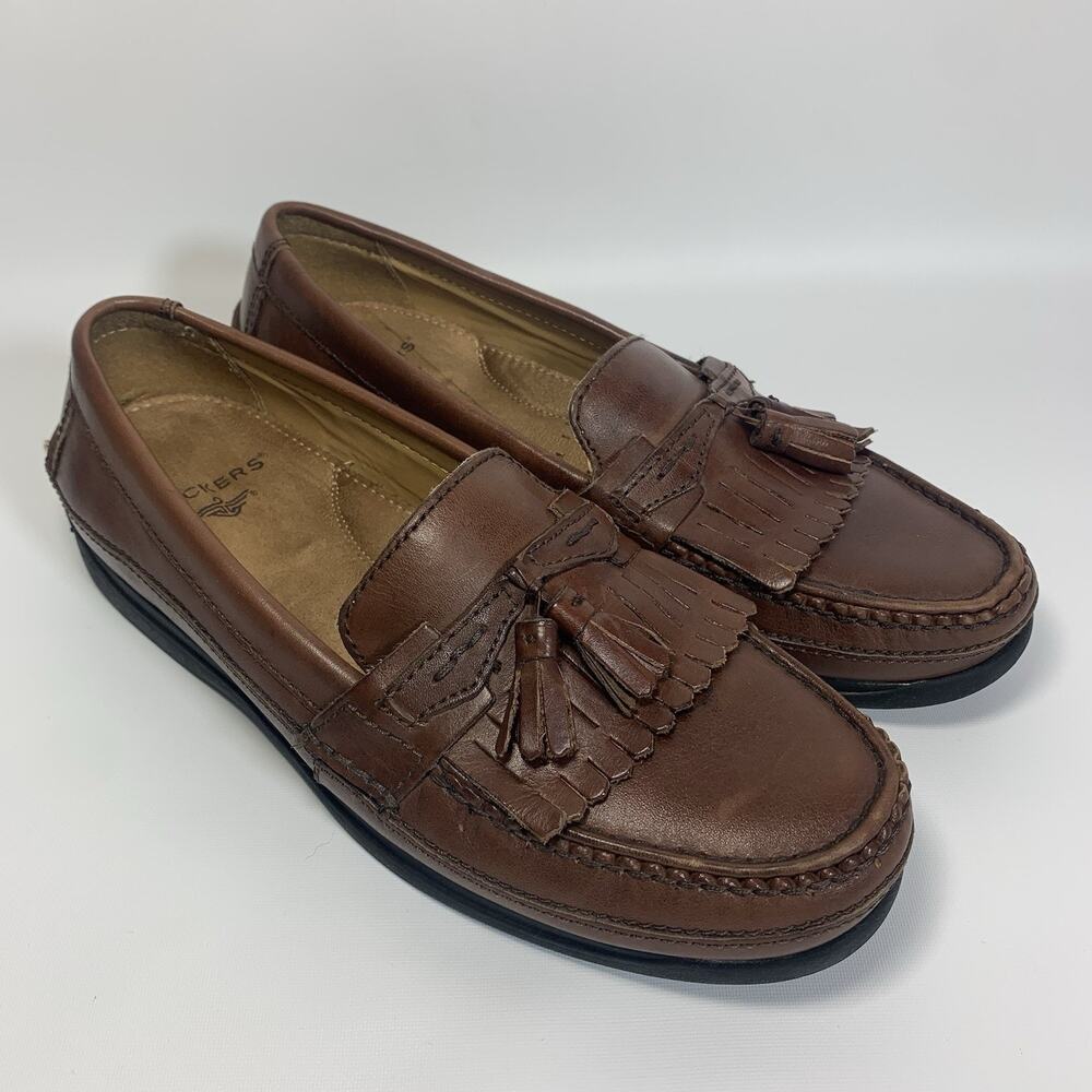 Dockers Sinclair Mens Leather Tassel Loafers Brown Size 9M